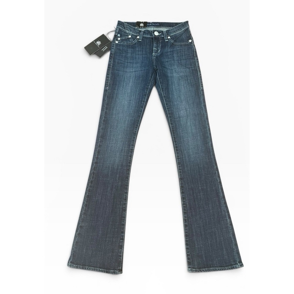 NWT Rock & Republic Low Rise Bootcut Jeans Womens 0M Dark Wash Y2K Flare NEW